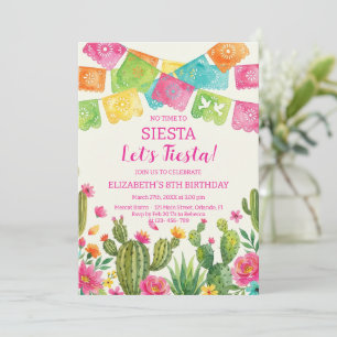 Mexican fiesta birthday party invitation