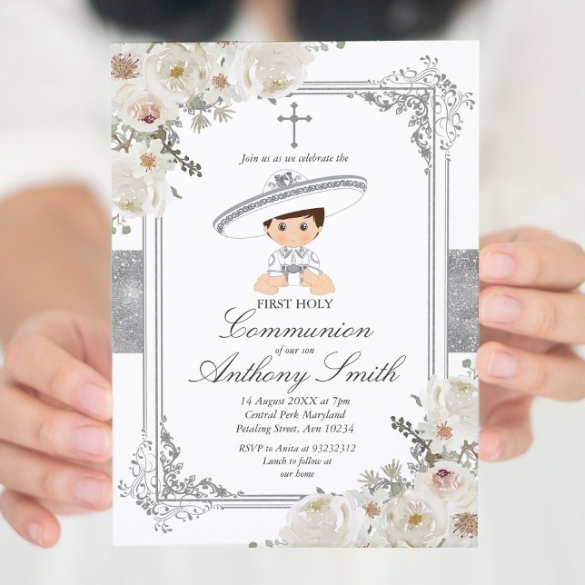 Mexican Fiesta Boy First Holy Communion Invitation (Creator Uploaded)