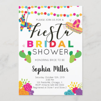 Mexican Fiesta Bridal Shower Invitation