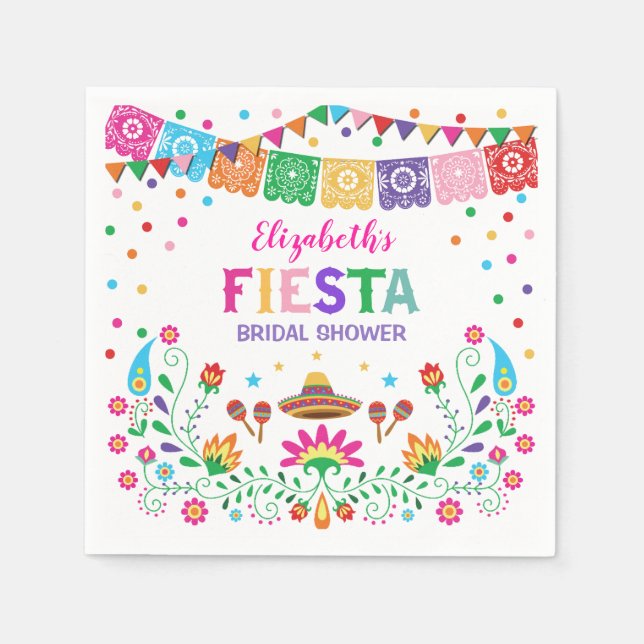 Mexican Fiesta Bridal Shower Nacho Average Party Napkin (Front)