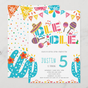 Mexican Fiesta Cactus Birthday Invitation
