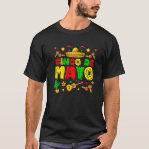 Mexican Fiesta Cinco De Mayo Funny Costume Men Wom T-Shirt