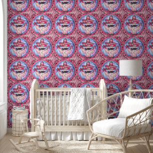 Mexican Fiesta Cinco de Mayo Sombrero Pink Blue Wallpaper