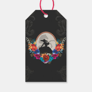 Mexican Fiesta Colorful Floral Charro Quinceanera  Gift Tags