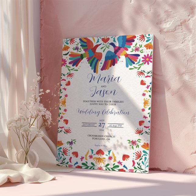 Mexican Fiesta Colourful Floral Modern Boda Weddin Invitation (Mexican Fiesta Colorful Floral Modern Boda Wedding Invitation)