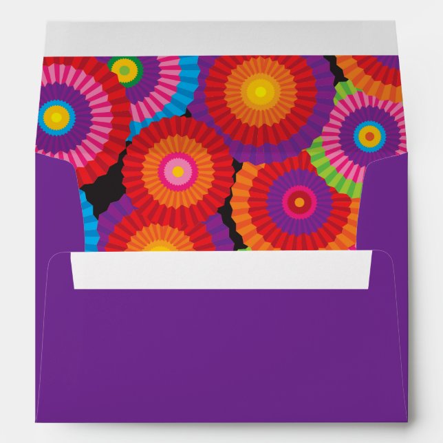 Mexican Fiesta Fans with Return Address Envelope (Back (Bottom))