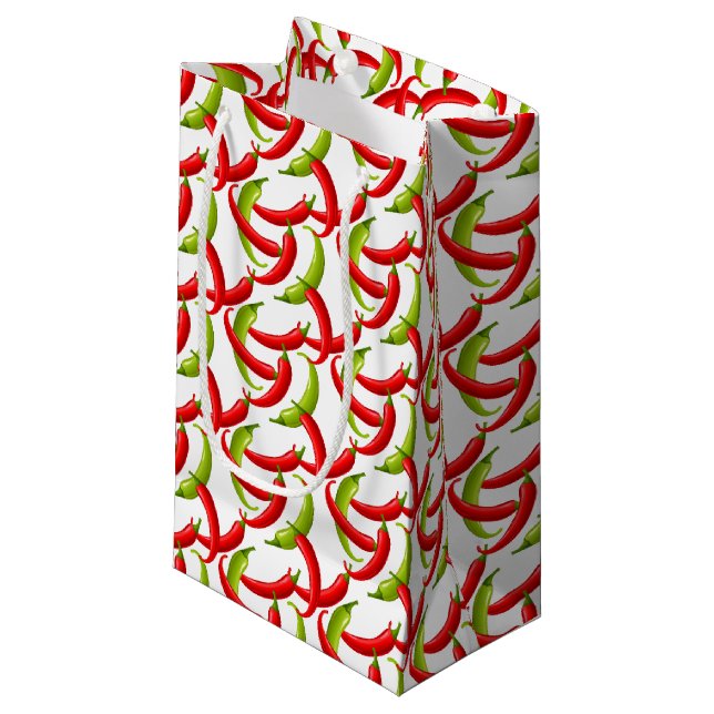 Mexican Fiesta Hot Chili Peppers  Small Gift Bag (Front Angled)