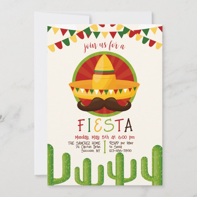 Mexican Fiesta Invitation (Front)