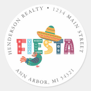 Mexican Fiesta Invitation Return Address Label