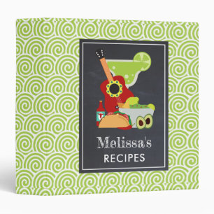 Mexican Fiesta Lime Margarita & Taco Recipe Binder