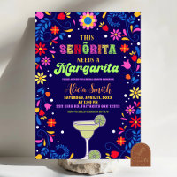 Mexican Fiesta Margaritas Bridal Shower Invitation