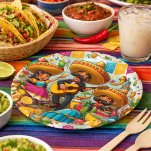 Mexican Fiesta Paper Plate