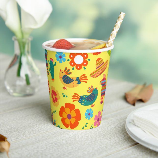 Mexican Fiesta Party Paper Cups (Insitu)