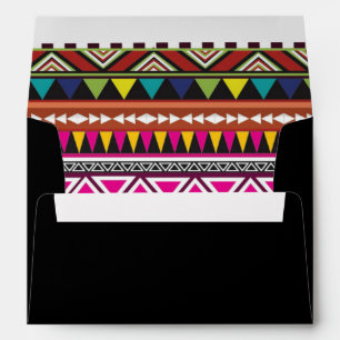 Mexican Fiesta Pattern with Return Address Envelope