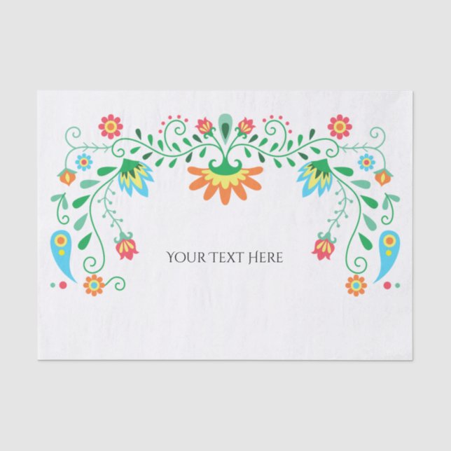 Mexican Fiesta Personalized Tissue Paper (Front)