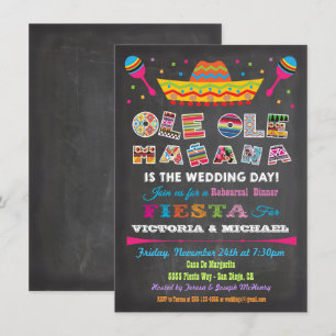 Mexican Fiesta Rehearsal Dinner Invitations