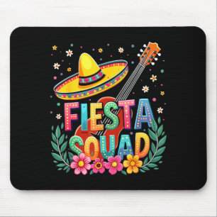 Mexican fiesta squad cinco de mayo matching family mouse pad