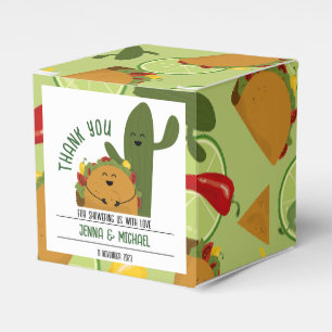 Mexican fiesta taco couples baby shower favor box