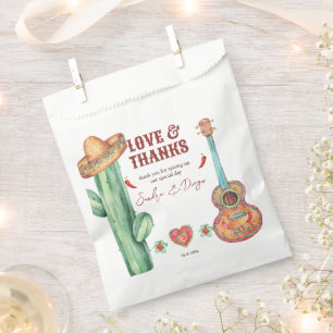Mexican fiesta themed party personalized favors favour bag