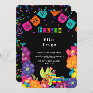 Mexican Fiesta Vivid Florals Bridal Shower Invitation