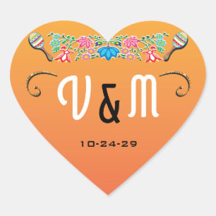Mexican Fiesta wedding stickers