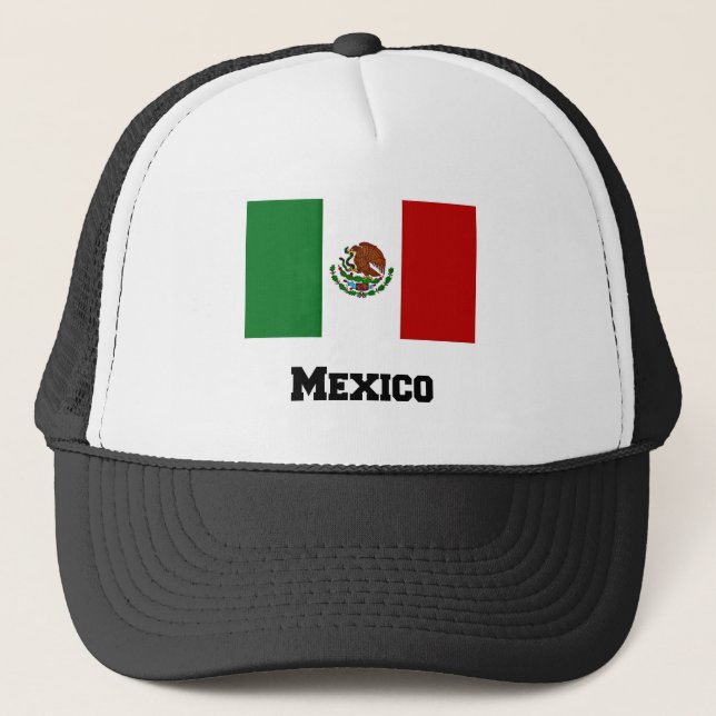 Mexican Flag and Text Trucker Hat (Front)