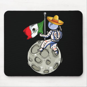 Mexican Flag Astronaut Dia De Los Muertos Cool Day Mouse Pad