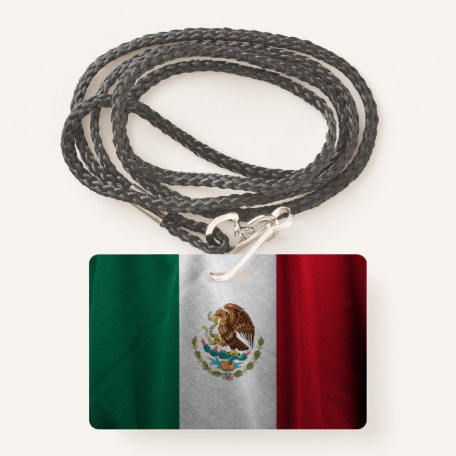 Mexican Flag Badge (Front with Lanyard)