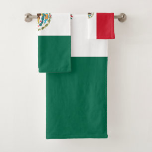 Mexican Flag Bath Towel Set