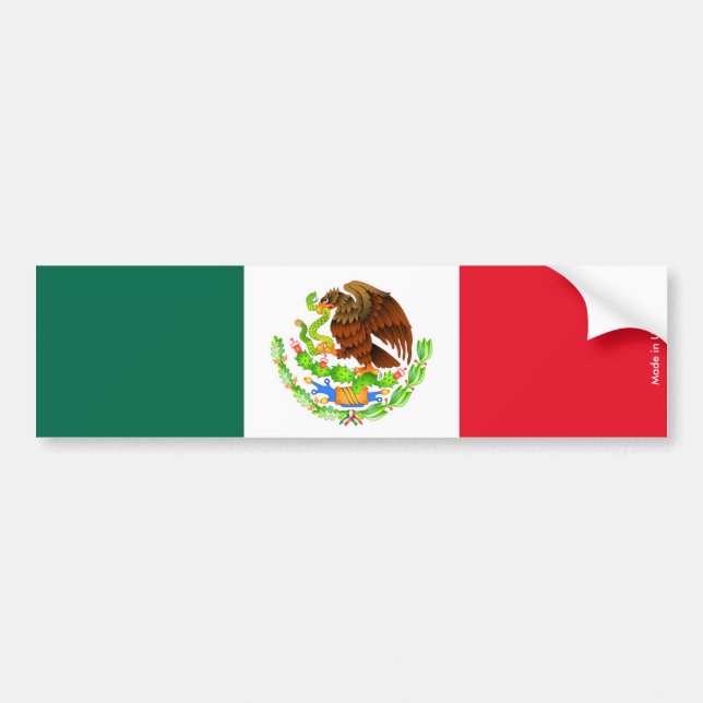 Mexican Flag Bumper Sticker (Front)
