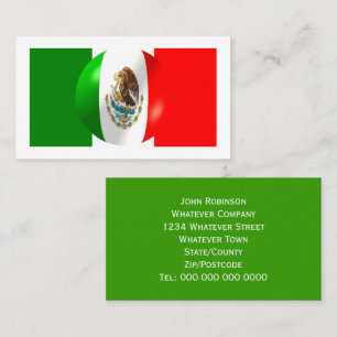 Mexican Flag Business Card