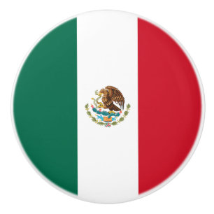 Mexican Flag Ceramic Knob