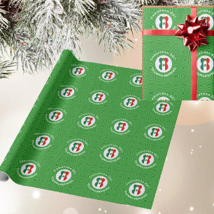 Mexican Flag Christmas Angel Personalized  Wrapping Paper