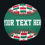 Mexican flag custom baseball sports gift<br><div class="desc">Mexican flag custom baseball sports gift. Cool ball gift for fans,  players,  sports coach,  team,  kids etc. Personalize with your own name or quote.
Also available as softball.</div>