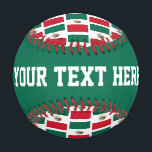 Mexican flag custom baseball sports gift<br><div class="desc">Mexican flag custom baseball sports gift. Cool ball gift for fans,  players,  sports coach,  team,  kids etc. Personalize with your own name or quote.
Also available as softball.</div>