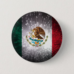 Mexican Flag Firework 2 Inch Round Button