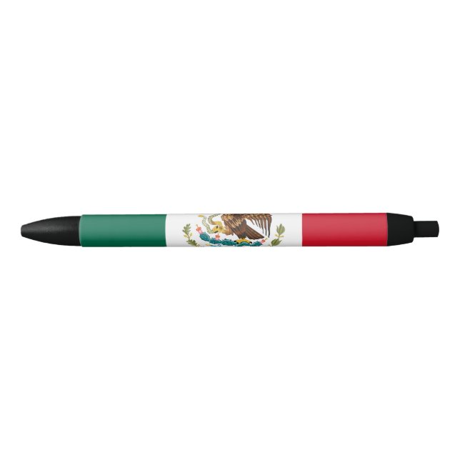 Mexican Flag - Flag of Mexico Black Ink Pen (Front)