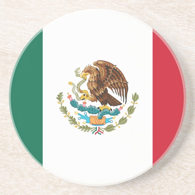 Mexican Flag - Flag of Mexico Coaster (Front)