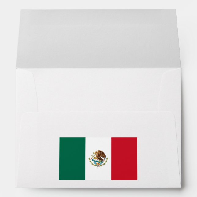 Mexican Flag - Flag of Mexico Envelope (Back (Bottom))