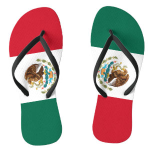 Mexican Flag - Flag of Mexico Flip Flops