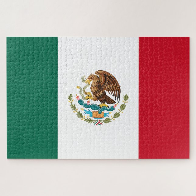 Mexican Flag - Flag of Mexico Jigsaw Puzzle (Horizontal)