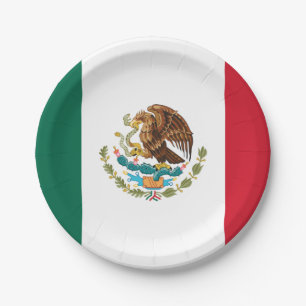 Mexican Flag - Flag of Mexico Paper Plate