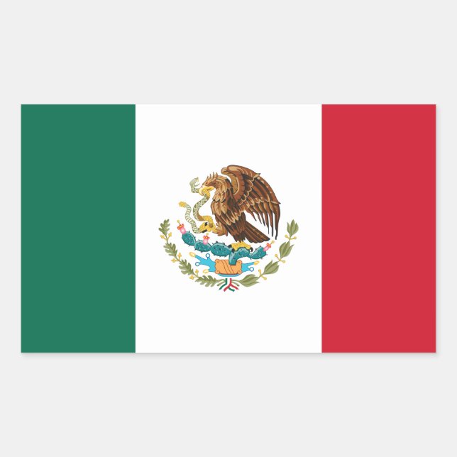 Mexican Flag - Flag of Mexico Sticker (Front)