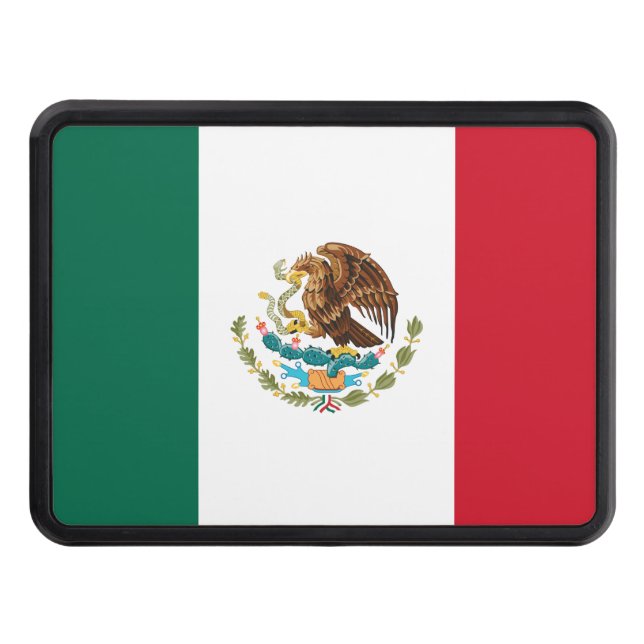 Mexican Flag - Flag of Mexico Trailer Hitch Cover (Front)