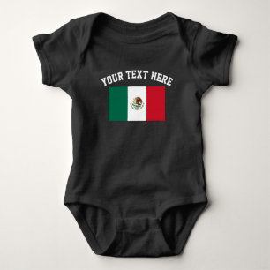 Mexican flag football jersey baby bodysuit outfit