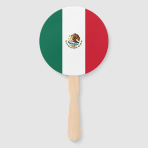 Mexican Flag Hand Fan