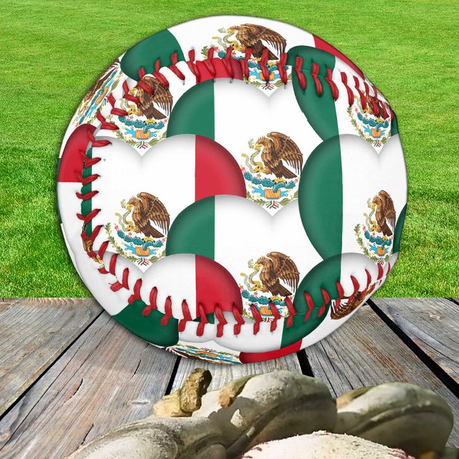 Mexican Flag, Hearts - Baseballs, Love Mexico Baseball (Creator Uploaded)