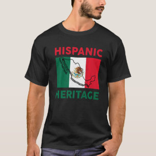 Mexican Flag Hispanic Heritage Month Mexico Pride T-Shirt