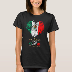 Mexican Flag Idea De Mexico Para Mujeres & Dahlia T-Shirt
