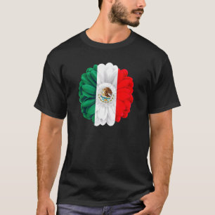 Mexican Flag Idea De Mexico Para Mujeres & Dahlia T-Shirt